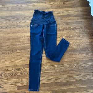 Small Indigo Blue Skinny Maternity Jeans